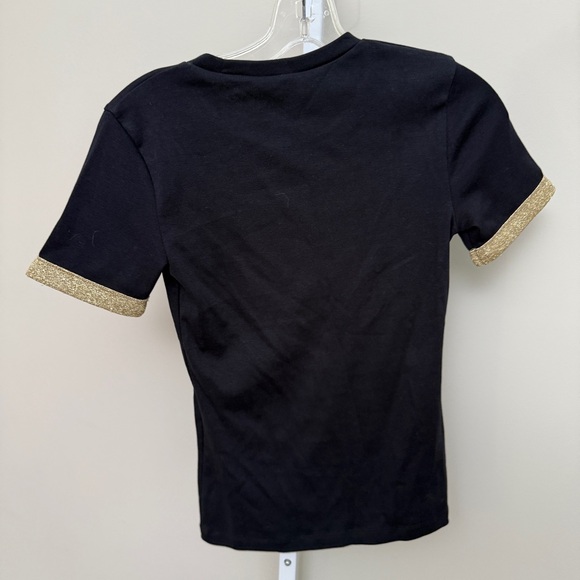 Zara metallic thread T-shirt size S new with tags - Picture 3 of 5